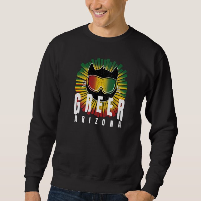 Sweatshirt Rad Greer AZ Reggae Kitty Cat w Jamaican Ski Goggl (Devant)