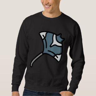 Sweatshirt Raie pastenague Manta Rayon Rétro Vintage Océan Ea