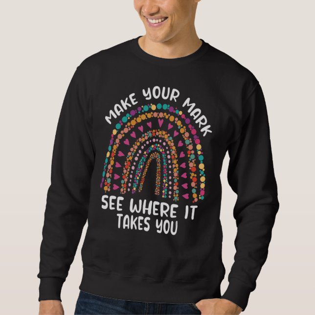 Sweatshirt Rainbow Dot Day Faites Votre Marque Voir Où Il Fau (Devant)