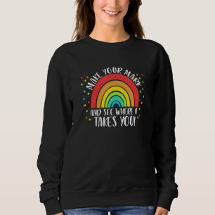 Sweatshirt Rainbow Dot Day Voir Où Vous Emmène