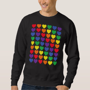 Sweatshirt Rainbow Heart Dot Gay pride Couleurs Lgbtq Say Gay