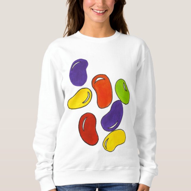 Sweatshirt Rainbow Jelly Beans Pâques bonbon de nourriture (Devant)