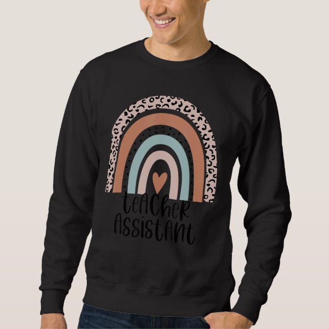 Sweatshirt Rainbow Leopard enseignant adjoint Ed Staff (Devant)