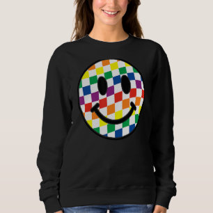 Sweatshirt Rainbow Lgbt Drapeau Happy Face Gay Lesbian Bisexu