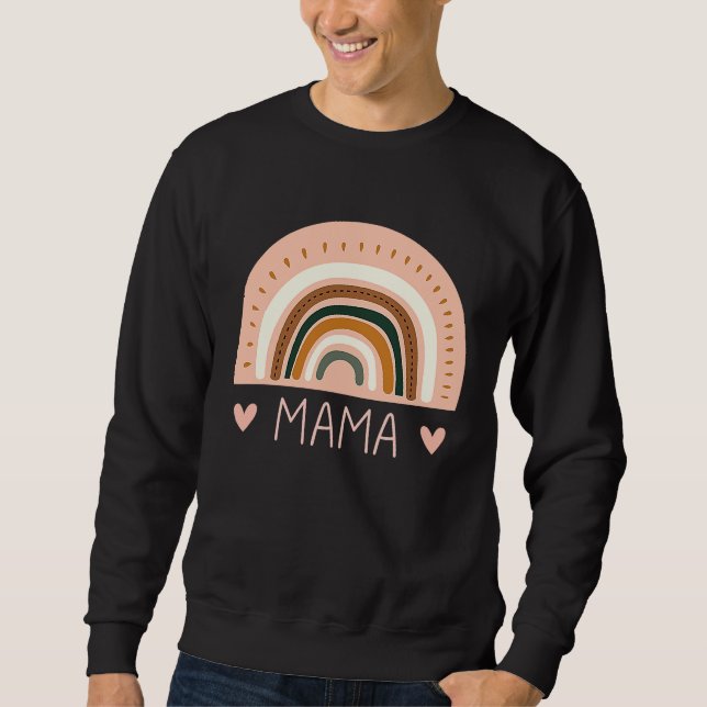 Sweatshirt Rainbow Mama V Neck  Boho Style Teacher for Mom (Devant)