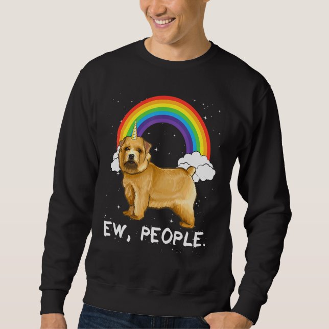 Sweatshirt Rainbow Norwich Terrier Ew People Unicorn Chien (Devant)