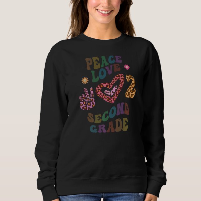 Sweatshirt Rainbow PEACE LOVE (Devant)
