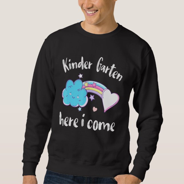 Sweatshirt Rainbow Student Happy Back School Kindergarten Her (Devant)
