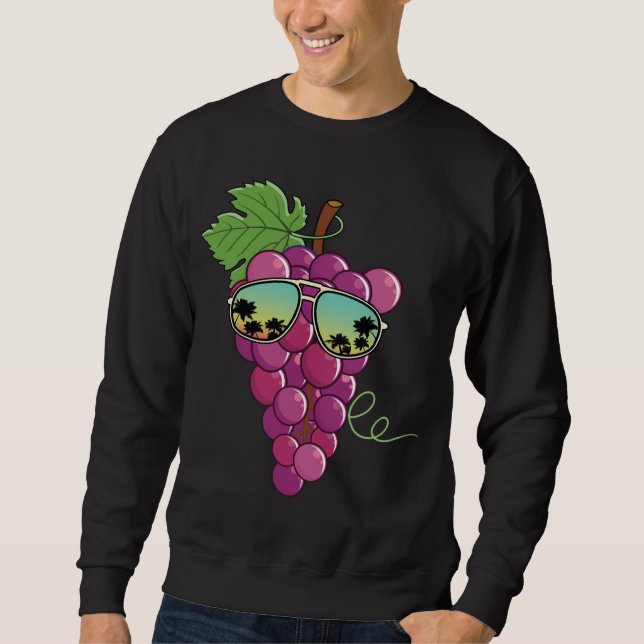 Sweatshirt Raisonnable Raisins Rouges Avec Lunettes De Soleil (Devant)