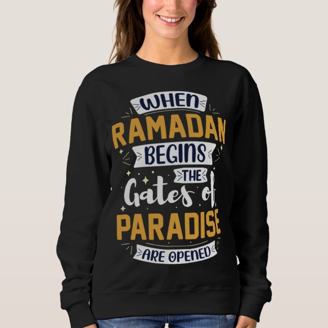 Sweatshirt Ramadan Kareem Fasting  For Muslim Islamic  Idea (Devant)