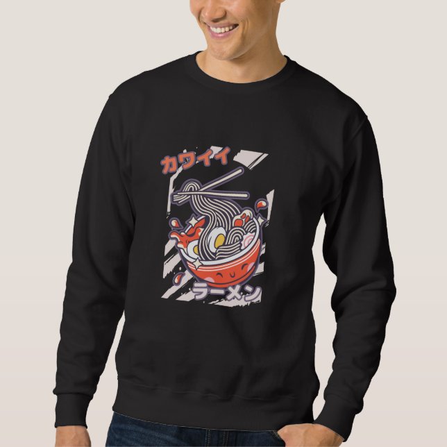 Sweatshirt Ramen nodels Kawaii (Devant)
