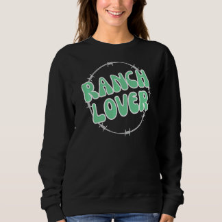 Sweatshirt Ranchin' Farm Support Local Cattle Cows Pigs Amusa
