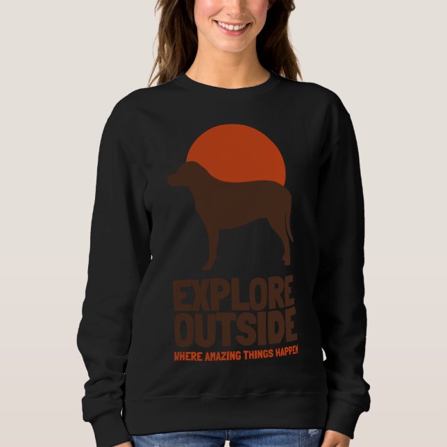 Sweatshirt Randonnée À Thème À Explorer À L'Extérieur (Devant)