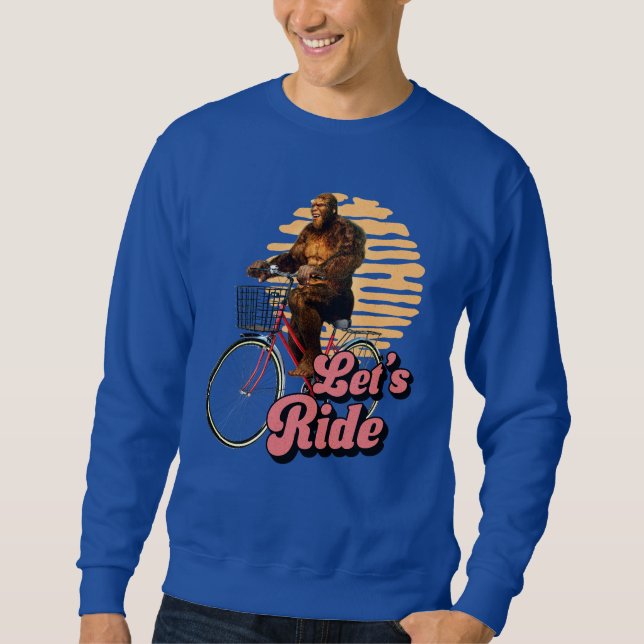 Sweatshirt Randonnée à vélo dans la forêt de Sasquatch (Devant)