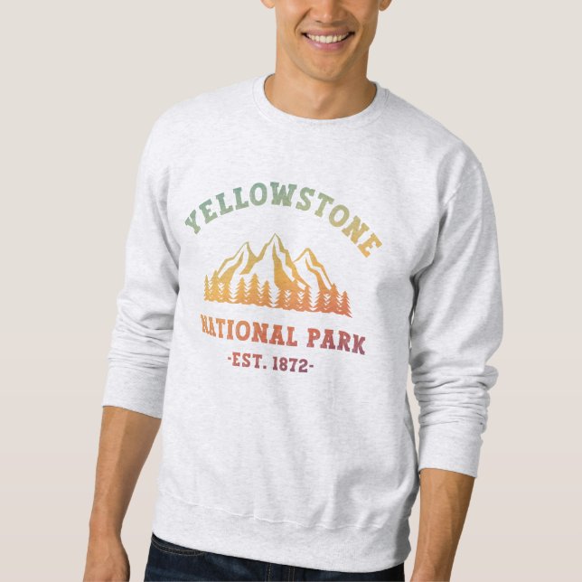 Sweatshirt Randonnée du parc national Gradient Yellowstone (Devant)