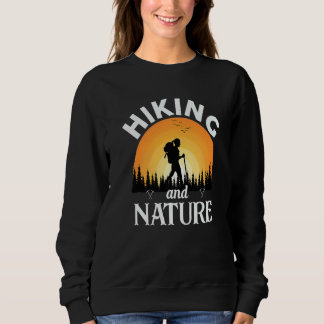 Sweatshirt Randonnée Et Nature Femme Hiker Retro Sunset