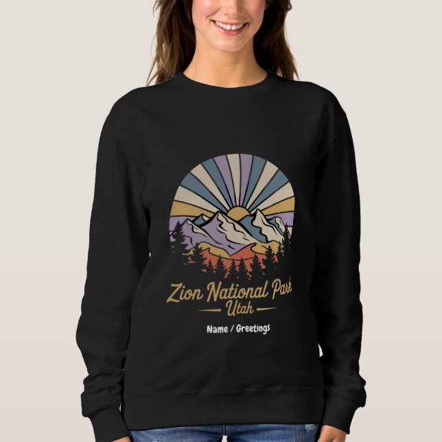 Sweatshirt Randonnée Parc National De Zion Utah Explorez Les  (Devant)