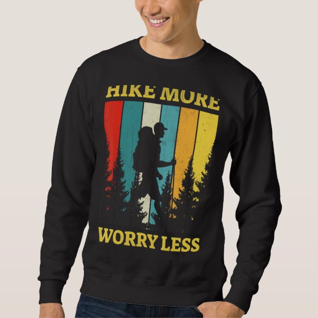 Sweatshirt Randonnée Plus De Souci Moins De Feu De Campagne M (Devant)