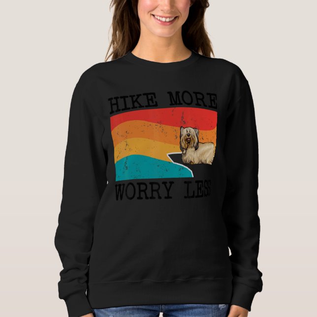 Sweatshirt Randonnée Plus Inquiète Moins Skye Terrier Randonn (Devant)