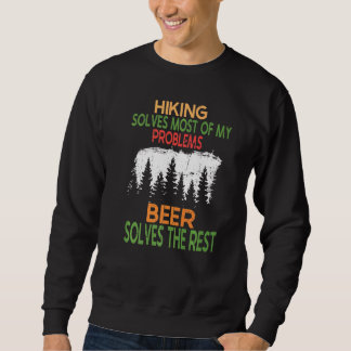 Sweatshirt Randonnée Résout La Plupart De Mes Problèmes Bière