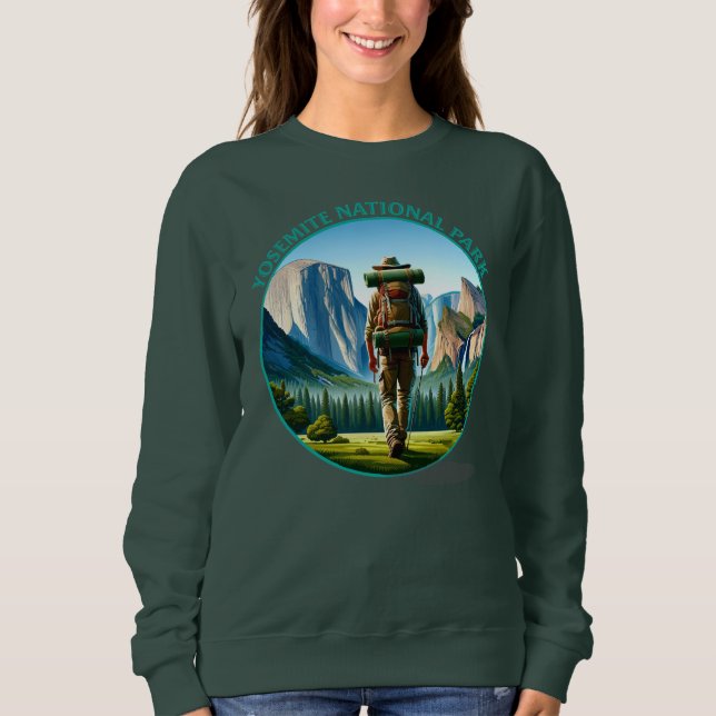 Sweatshirt Randonneur dans le parc national de Yosemite (Devant)
