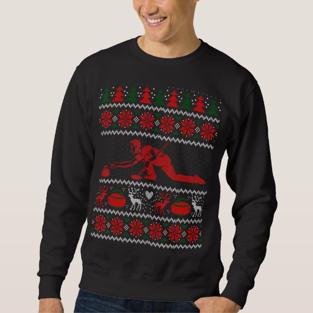 Sweatshirt Rangées De Stones De Curling Curler & Curling Team (Devant)