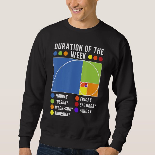 Sweatshirt Rapport Durée de la semaine de Fibonacci Golden (Devant)