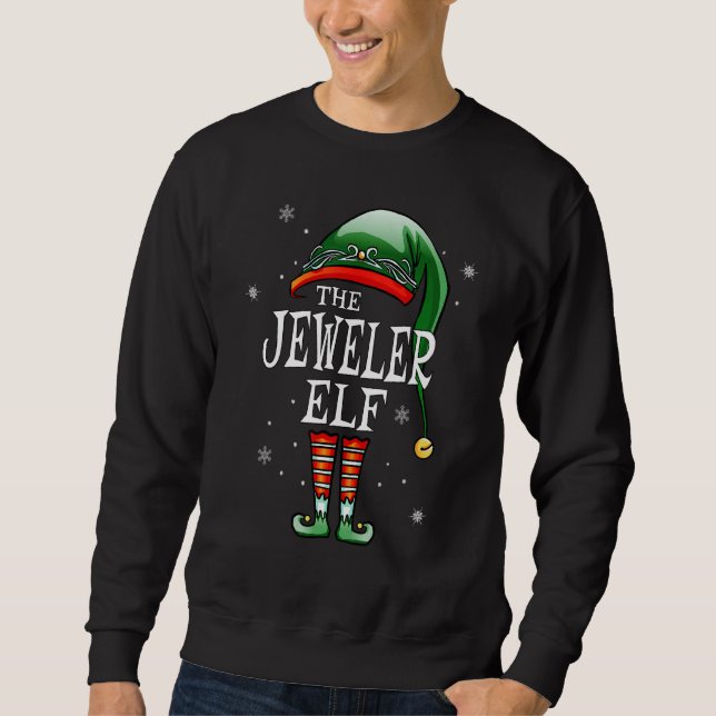 Sweatshirt Rapprocher la famille Le joaillier elfe Noël (Devant)