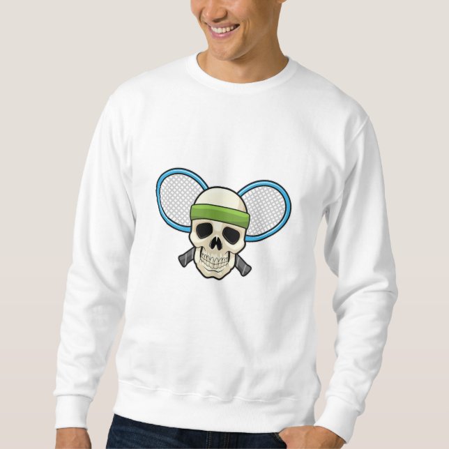 Sweatshirt Raquette de tennis de crâne (Devant)