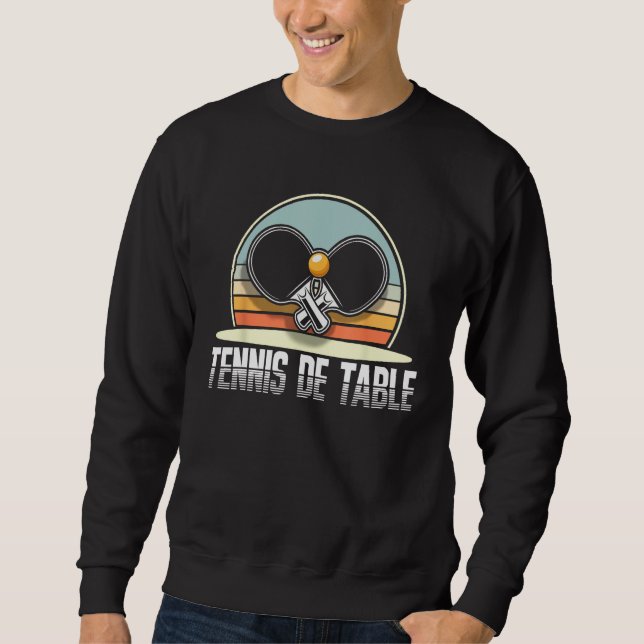 Sweatshirt Raquette de tennis de table de ping-pong 1 (Devant)