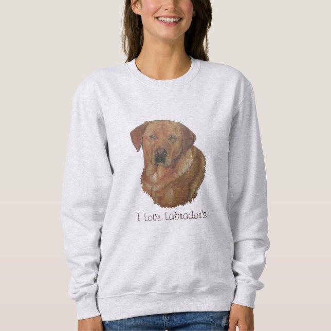 Sweatshirt rare red labrador retreiver chien slogan de plaisi (Devant)