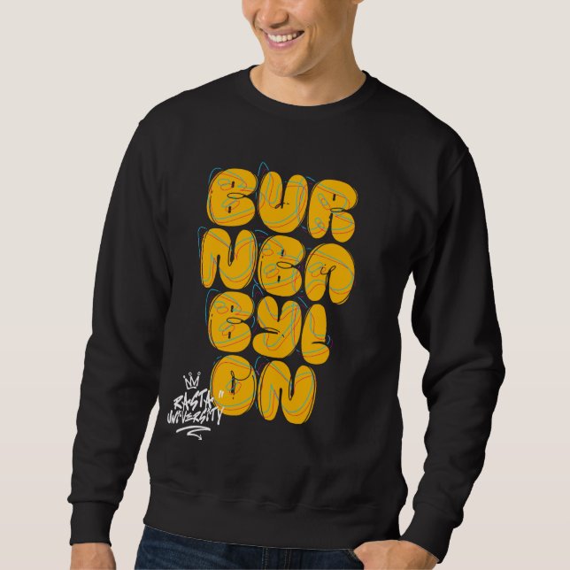 Sweatshirt Rasta Université Burn Babylon Graffiti Style Regga (Devant)
