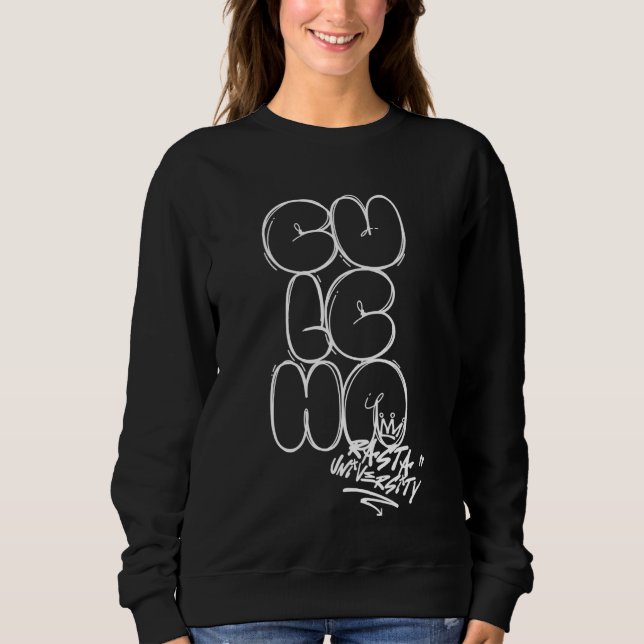 Sweatshirt Rasta Université Culcha Graffiti Style Reggae (Devant)