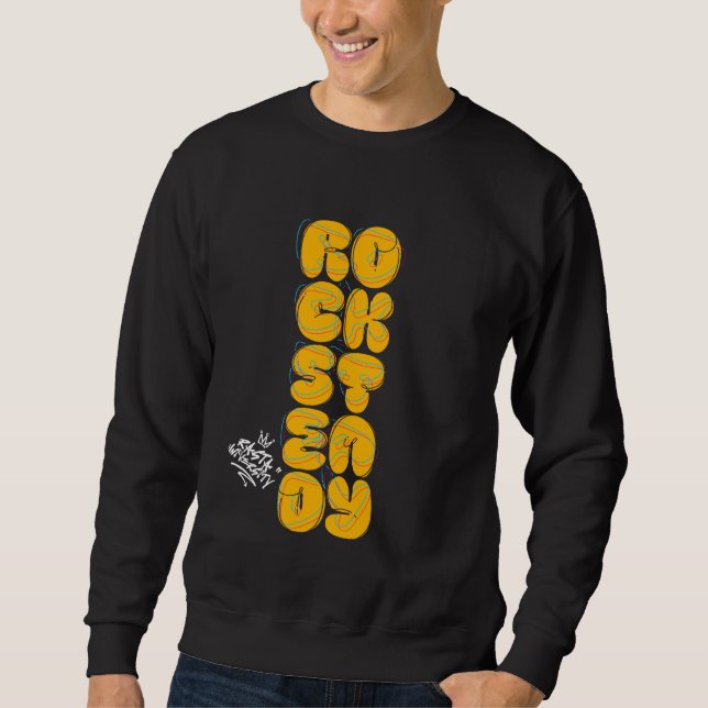 Sweatshirt Rasta University Rockstable Graffiti Style Reggae (Devant)