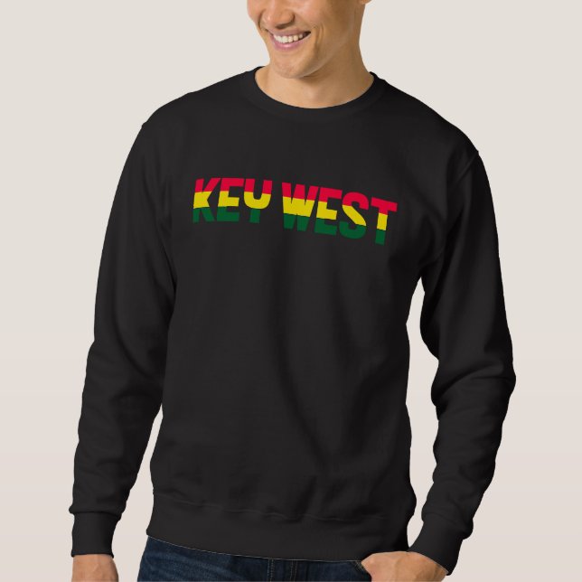 Sweatshirt Rastafari Island Vacation  Roots Rock Reggae Key W (Devant)