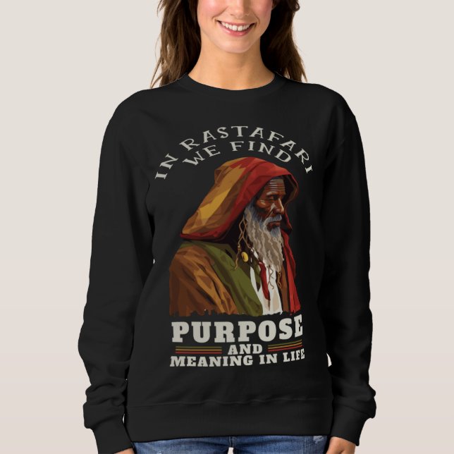 Sweatshirt Rastaman Hermit Rasta Quote Rastafarian Reggae (Devant)