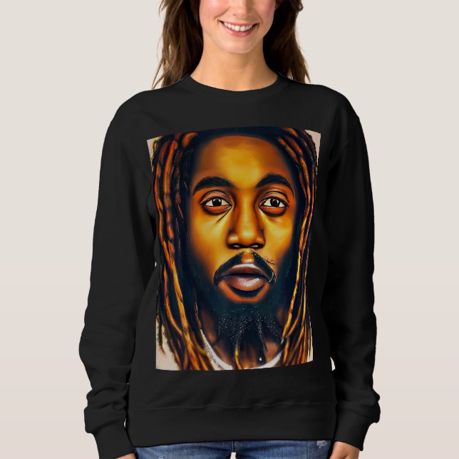 Sweatshirt Rastaman Reggae Dub Jah Rasta design_14 (Devant)