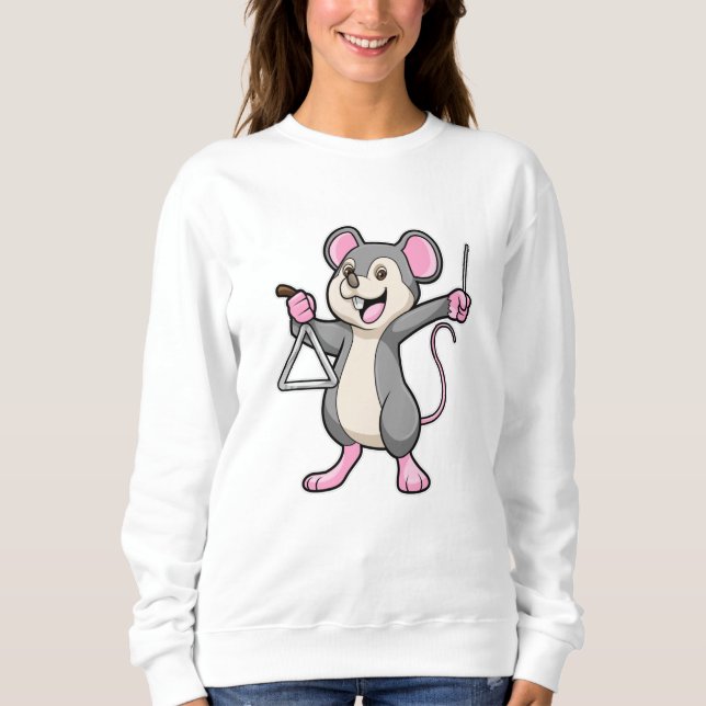 Sweatshirt Rat à Musique avec Triangel (Devant)