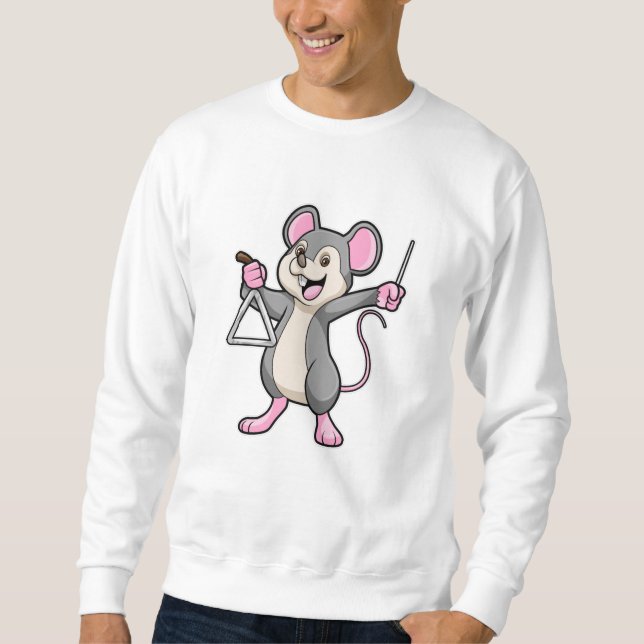 Sweatshirt Rat à Musique avec Triangel (Devant)