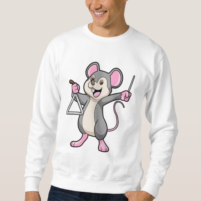 Sweatshirt Rat à Musique avec Triangel (Devant)