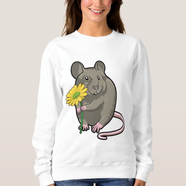 Sweatshirt Rat avec fleurs jaunes (Devant)