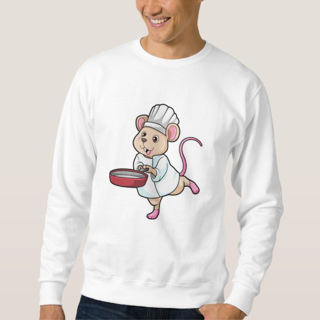 Sweatshirt Rat comme Cuire avec Pan & Cuisine casquette (Devant)