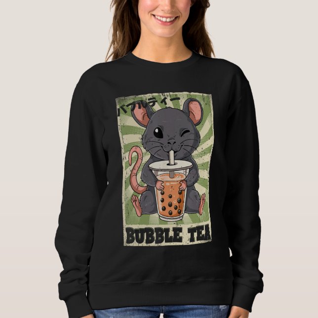 Sweatshirt Rat de thé aux bulles Boba Tea (Devant)