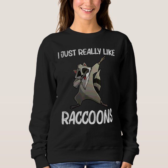 Sweatshirt Raton laveur cool pour hommes femmes panda de déch (Devant)