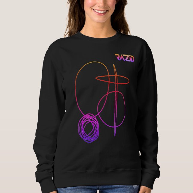 Sweatshirt RAZID à motif abstrait (Devant)
