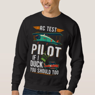 Sweatshirt RC Pilote Witty Avion Drôle