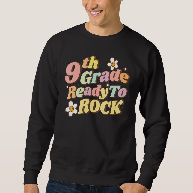 Sweatshirt Ready To Rock 9th Grade Teacher Teens Family Back  (Devant)