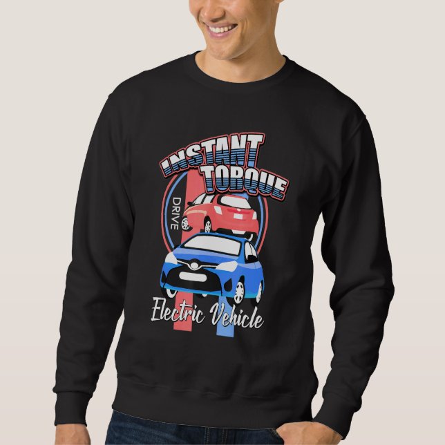 Sweatshirt Real Men conduite électrique Voiture E-Car Plug-in (Devant)
