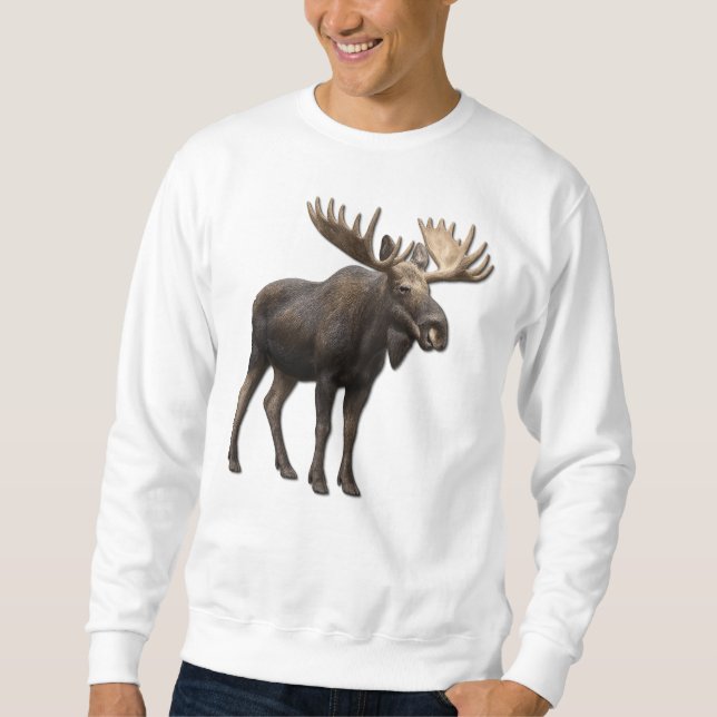 SWEATSHIRT REALISTIC MOOSE DESIGN. SAMER BRASIL (Devant)