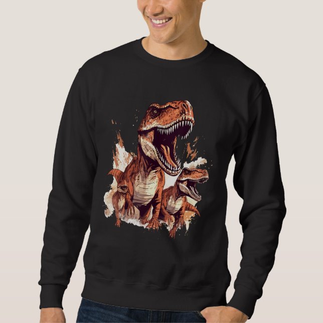 Sweatshirt Realistic rex Dinosaur Outfit For Enthusiasts 1 (Devant)